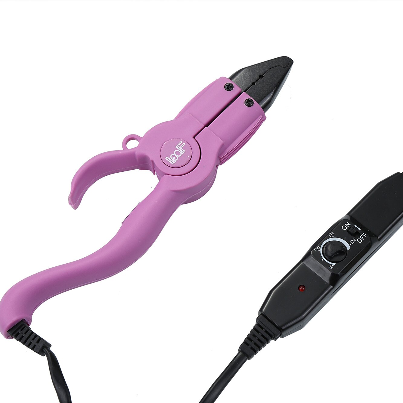 Fusion Hair Extension Iron Keratin Bonding Tool Fusion Heat Connector Adjustable Temperature Fusion Heat Connector EU/US/UK Plug: Pink