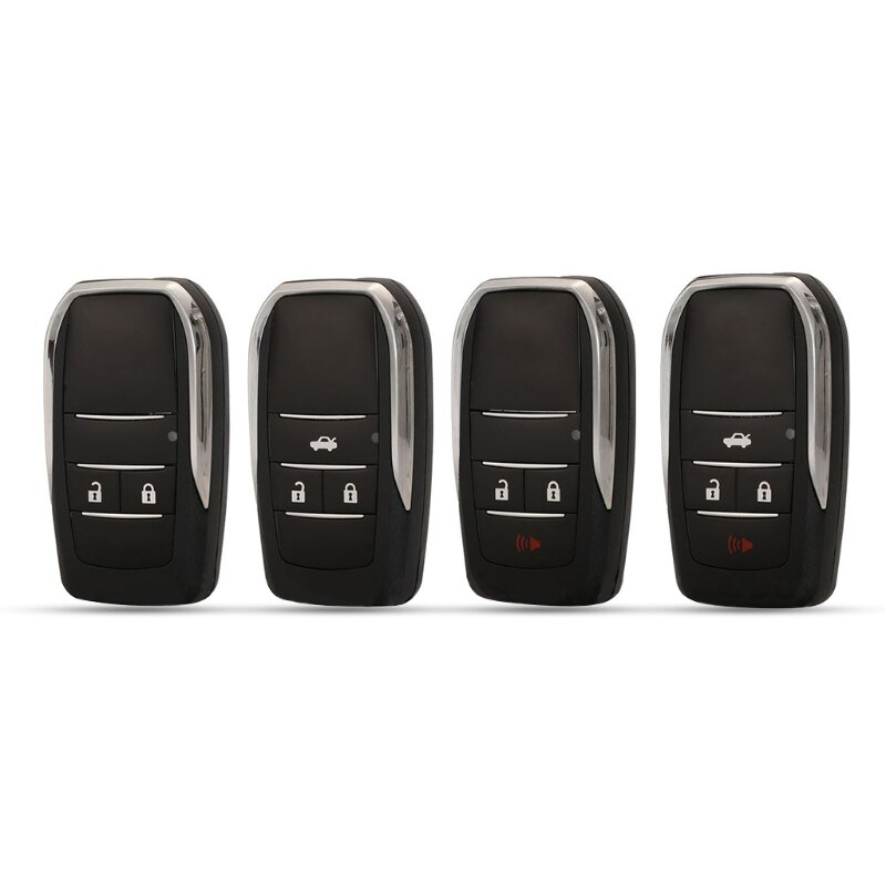 3 Knoppen Gewijzigd Flip Folding Remote Blanco Sleutel Shell Voor Om Yota Corolla RAV4