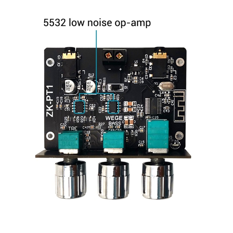 K3NB Bluetooth-Compatibel 5.0 Stereo Audio 2 Kanaals Versterker Ontvanger Geïntegreerde Amp Voor Luidsprekers Met Bass Treble Controle
