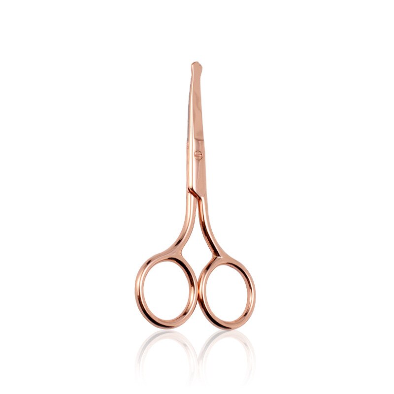 Tijeras de punta redonda para la nariz, productos de belleza, herramienta de maquillaje, eliminador de vello de uñas, seguro para la salud, 1 ud.: Gold