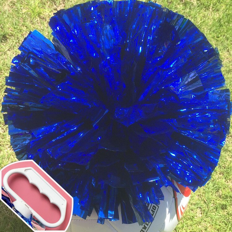 24Cm Cheerleader Pom Poms Sparkly Twee-Vinger Cheerleader Bloem Bal Kinderen Cheer Hand Bloem Cheer Props Sport Bloem bal: blue