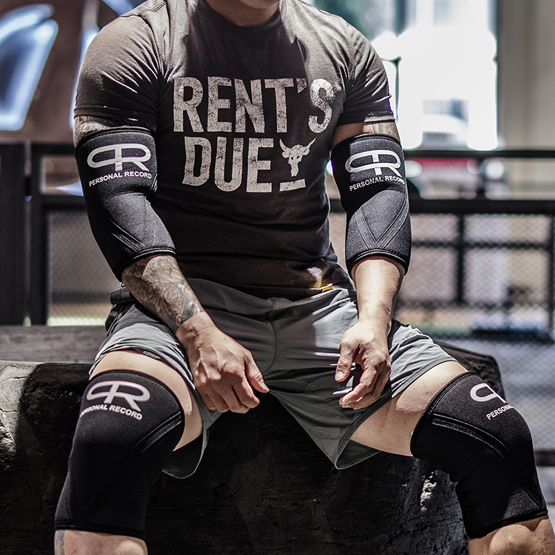 1 paire de genouillères ou coudières, gymnastique, Fitness, Crossfit, Support sportif, genouillère ou coudière en néoprène de 7mm pour l'entraînement