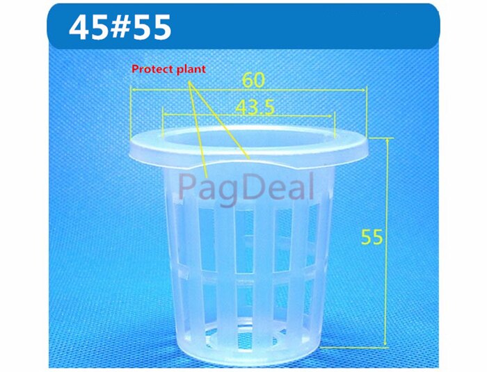 Pot en filet pour pépinière hydroponique, panier en filet, panier de graines de plantes, système de culture hydroponique, sans fond, 50pcs
