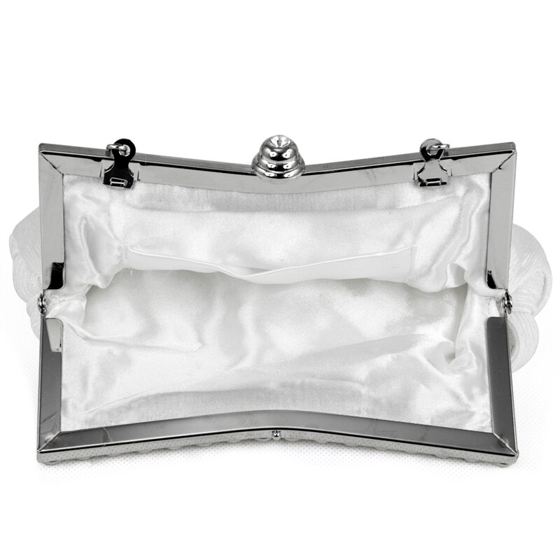 Sac à main en Satin blanc pour femmes, , pochette de soirée,