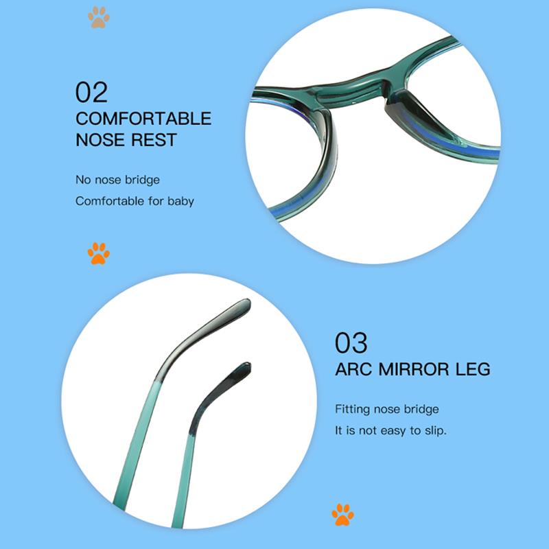 Barn anti-blått lys briller innfatning barn anti blått lys briller briller gutter jenter klar linse briller oculos infantil