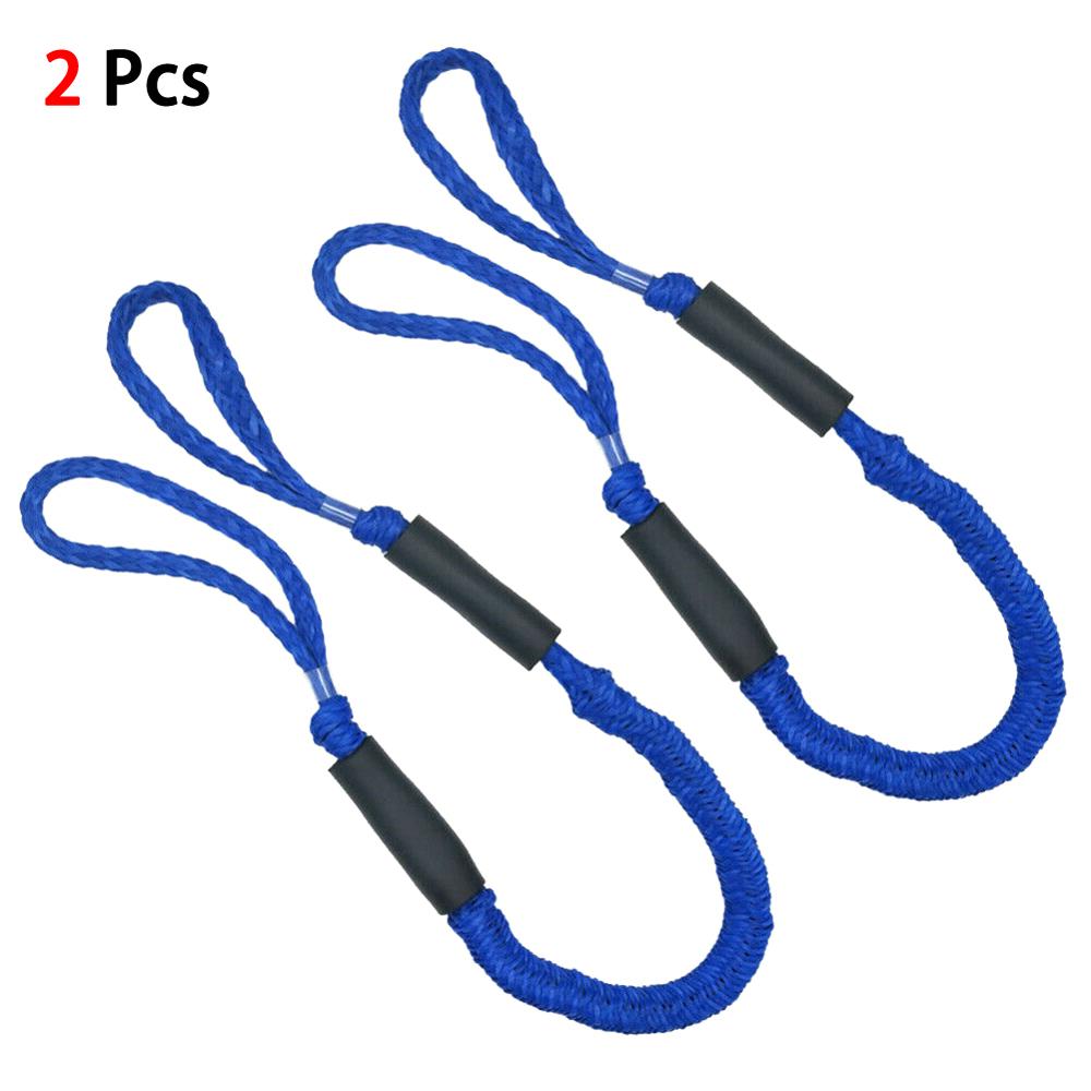 2 st stark bungee dock line 3.5-5.5ft för båtar jetski tunga förtöjningslinjer båt dockning stretch chock kabel ankare rep