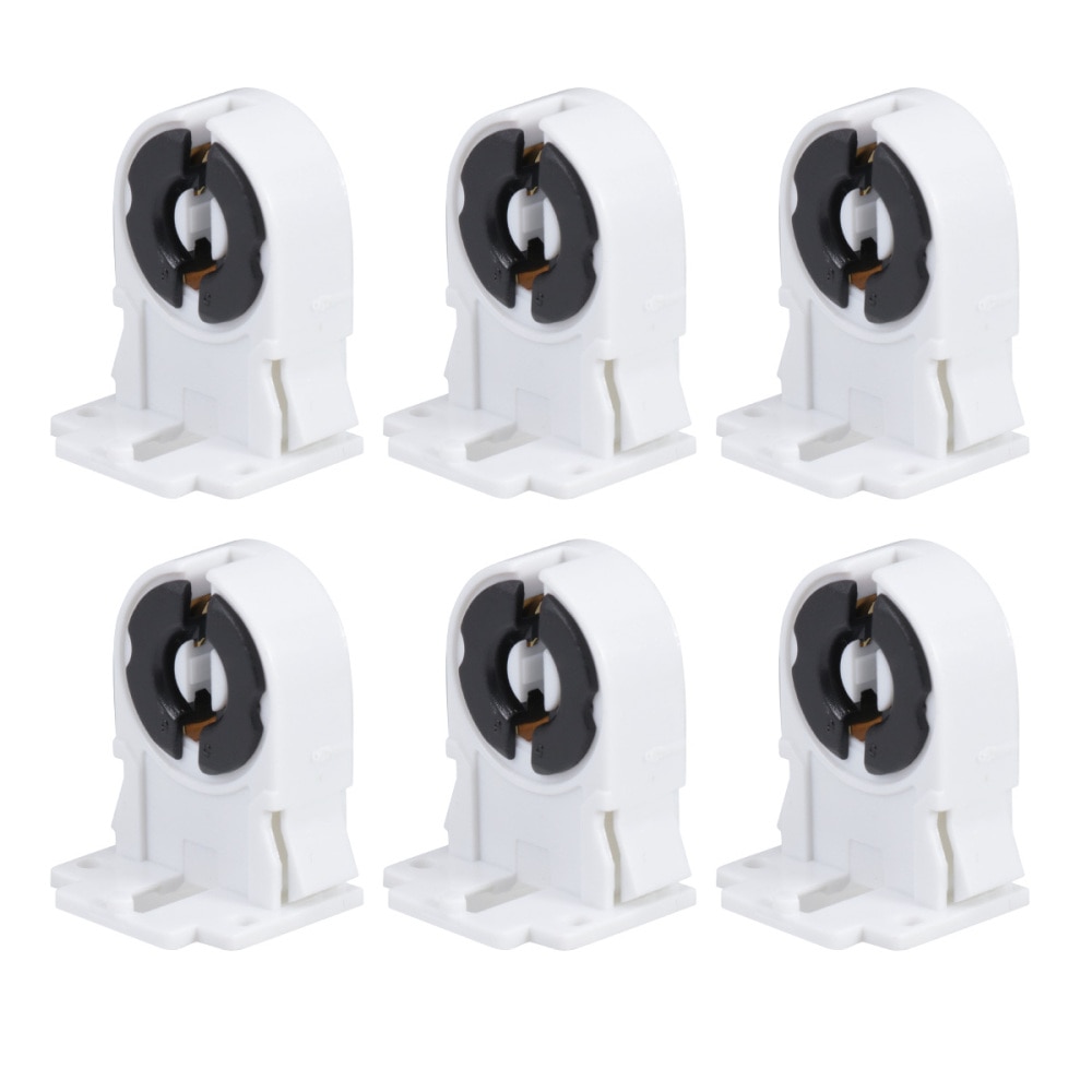 20PCS T8/G13 Fluorescent Lamp Holder Heat-resistant Lamp Holder Household Light Tube Holder for Home Office Bedroom (White)