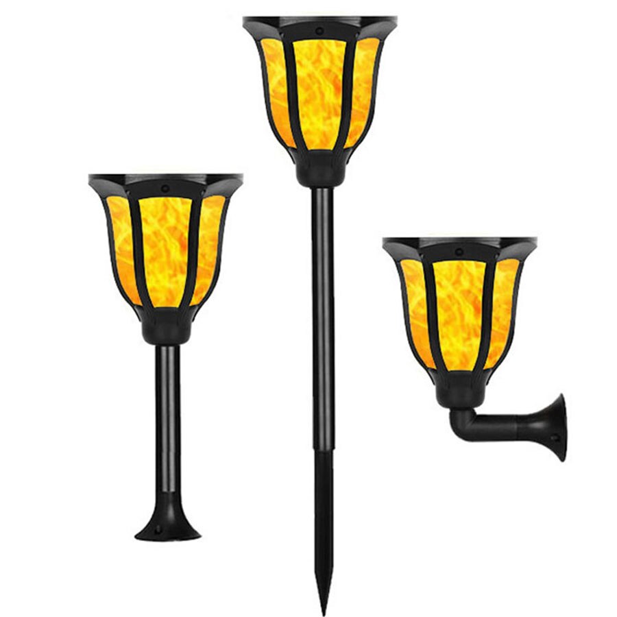 Solar Flame Flickering Torch Light Outdoor Waterproof Dancing Flame Lights Garden Patio Lawn Pathway Solar Tiki Torche Lamp