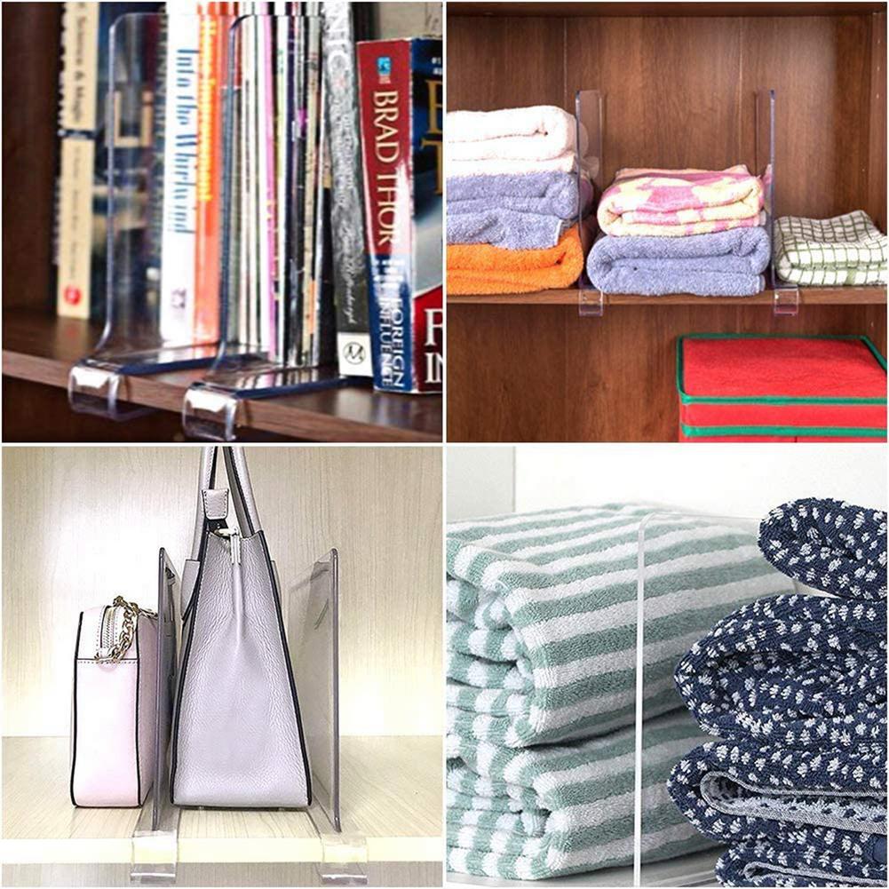 Closet Shelf Dividers Wardrobe Partition Shelves Divider Clothes Acrylic Shelving Storage Organizer Home Decorative