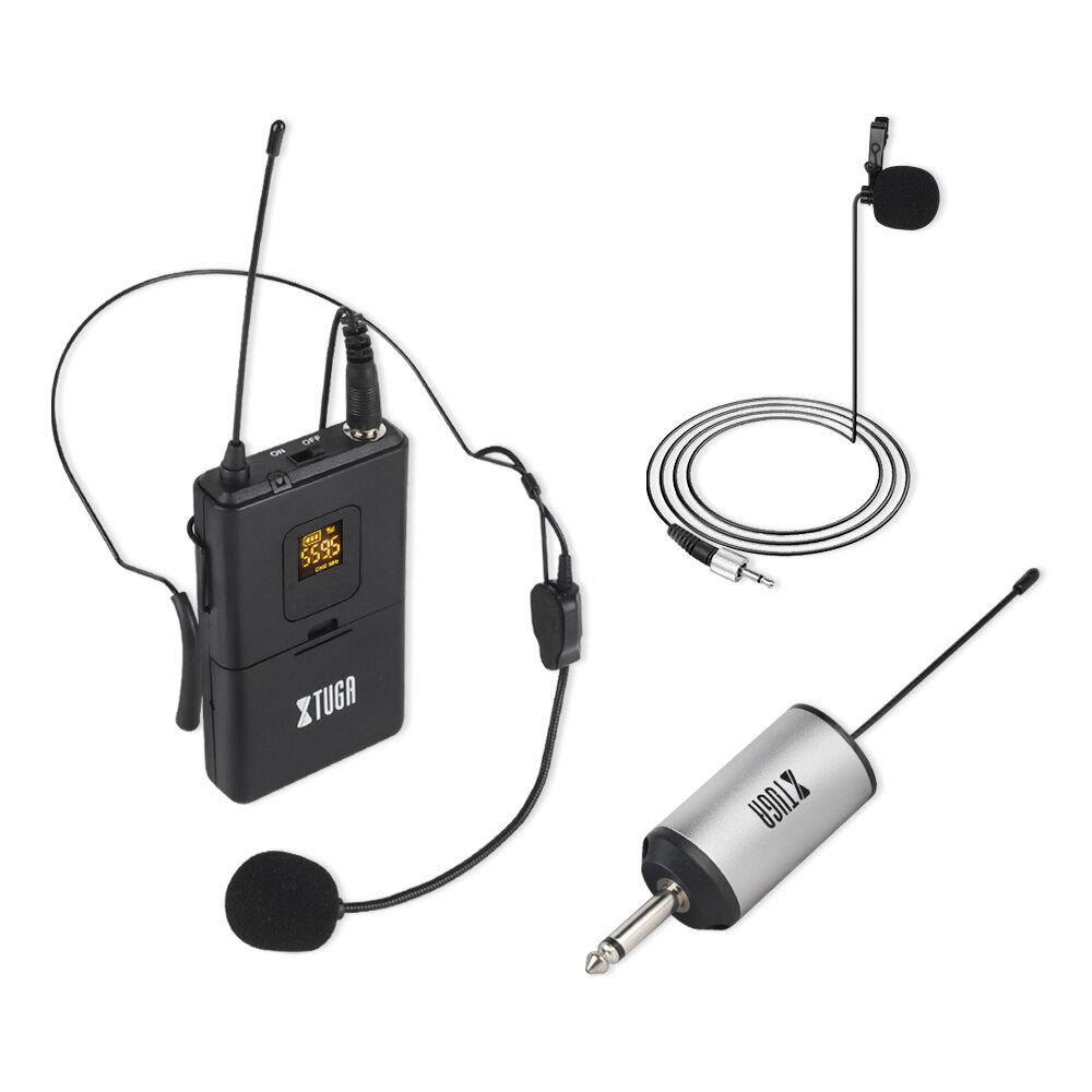 XTUGA UHF Wireless Headset/Lavalier Microphones with 30 Selectable Channels for Public Speaking,Teachers,Stage Performances: UML100