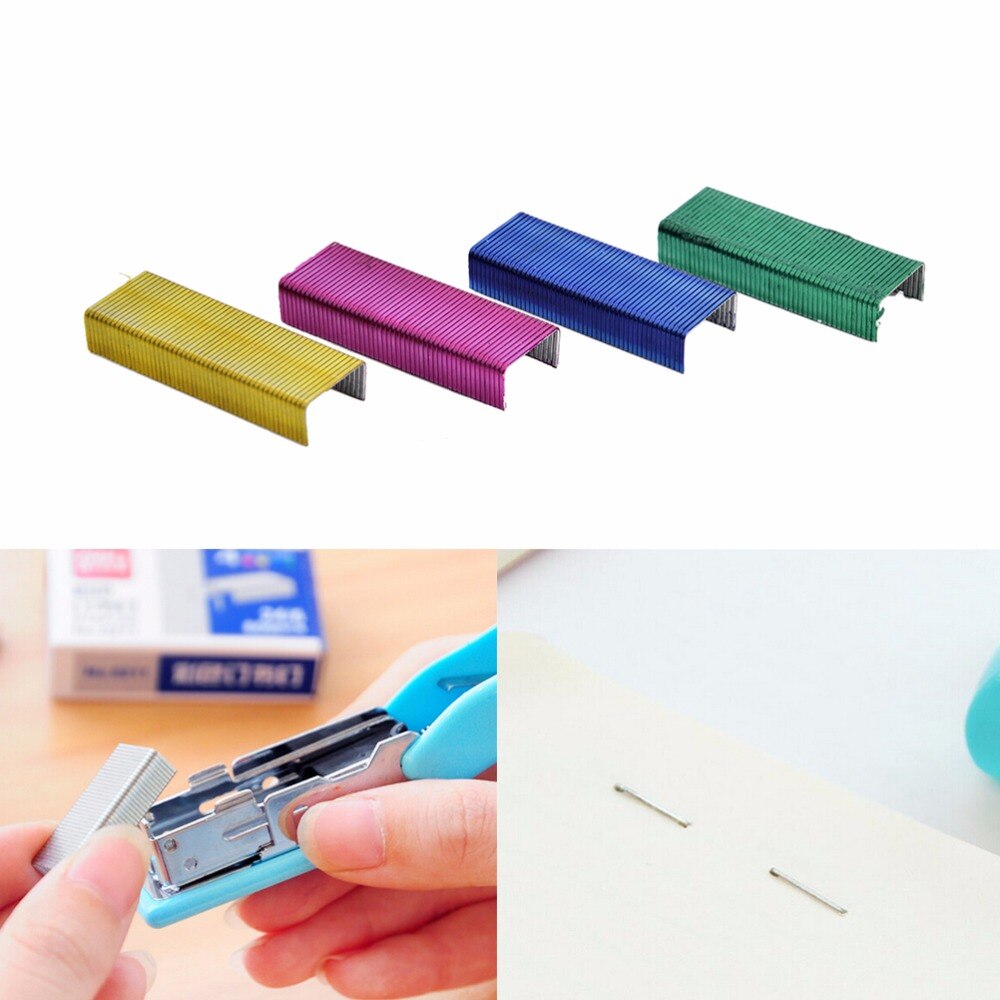 1Pack 10mm Colorful Stainless Steel Staples Office... – Grandado