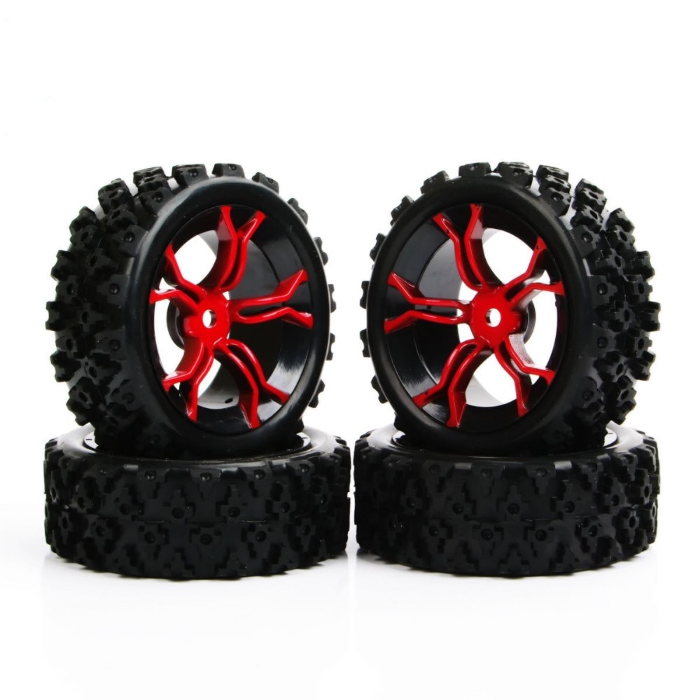 VGEBY1 4 stuks rubberen banden, wielbanden 1/10 RC Racing Buggy Crawler Auto op raceautoband (zwart