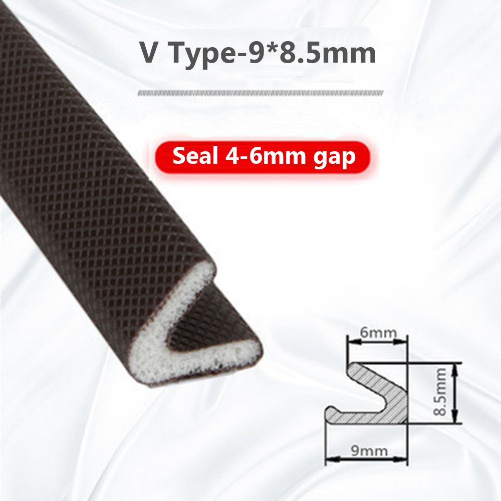 Tira de sellado anticolisión para puerta, burlete autoadhesivo para relleno de huecos, burlete para ventanas, 5M, excluidor de calado: LIGHT BLUE