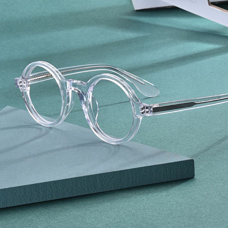 Retro Small Round Glasses Frame Men Hand-Made Acetate Vintage Prescription Eyewear Myopia Women ZOLMAN