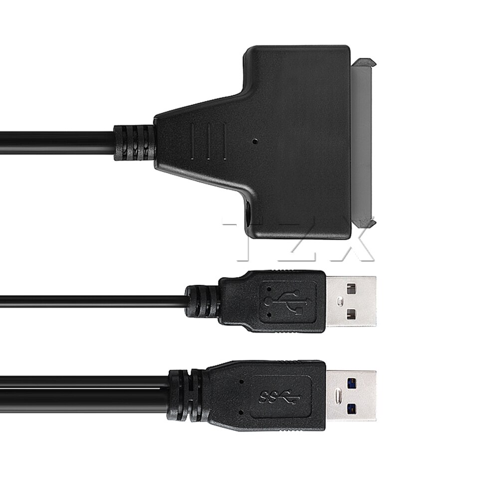 SATA to Dual USB 2.0 15+7/22 pin Cable Adapter Sata cable for 2.5 inch HDD SSD Hard Disk with indicator for notebook laptop
