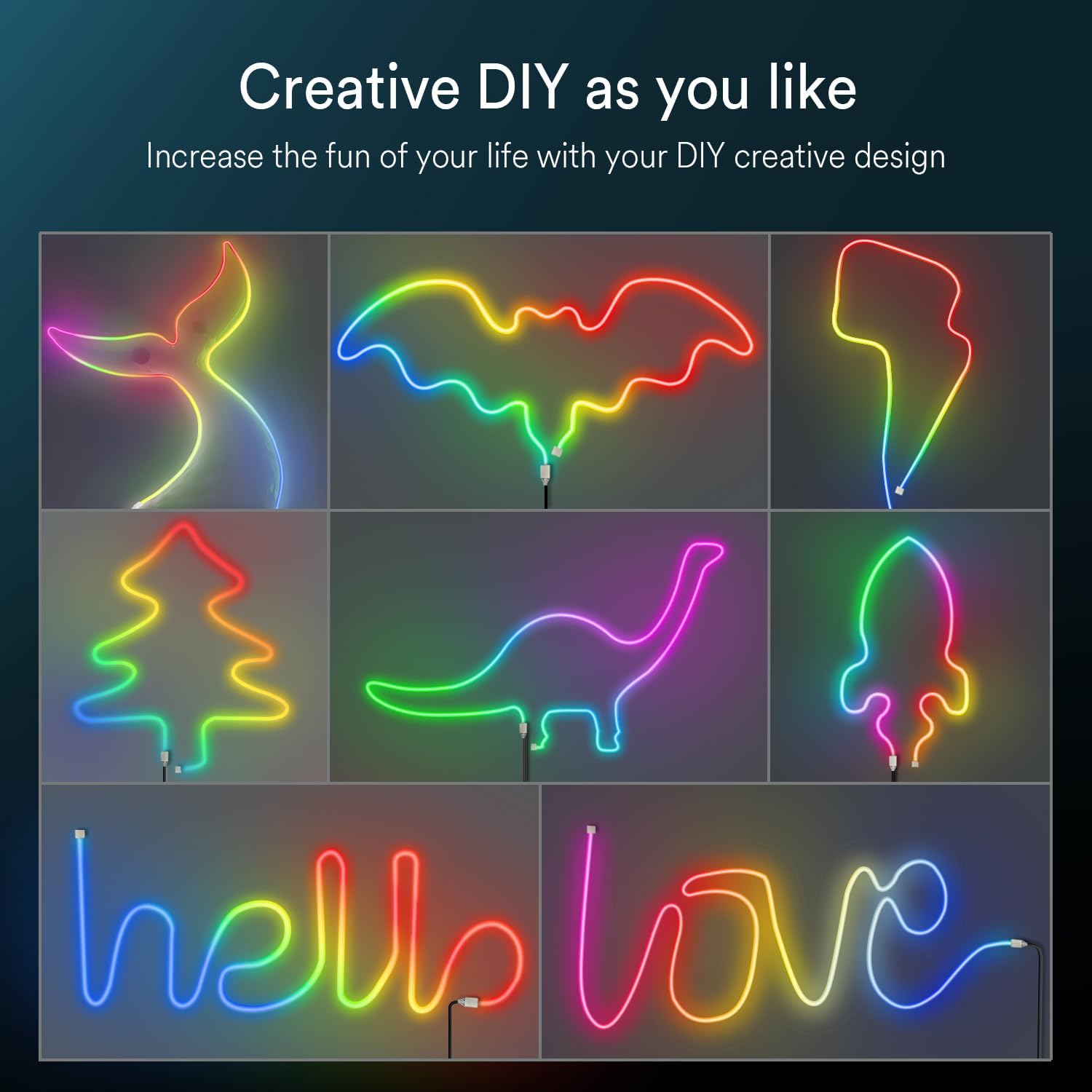 32.8ft/10m wifi rgbic neonlys 12/24v magiske hjemme-led-striber med musiksynkronisering, der fungerer med alexa og google assistant