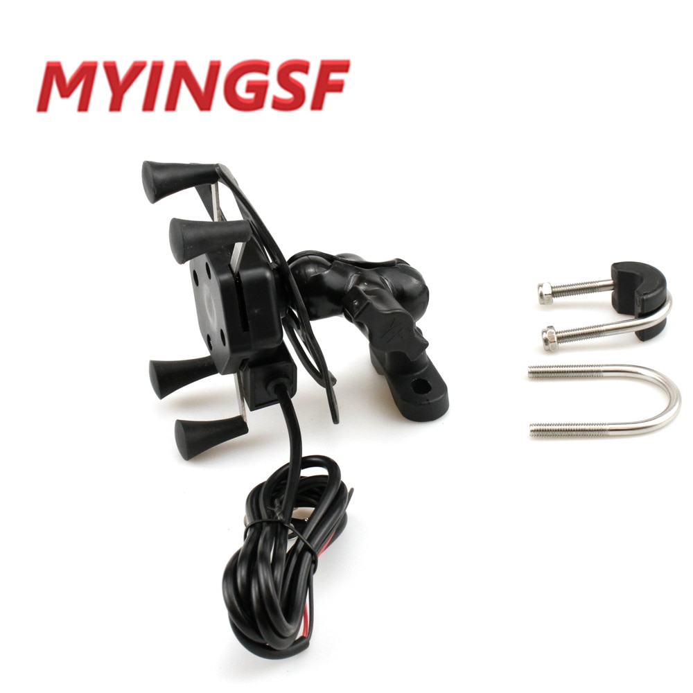 Phone Holder USB Charger for HONDA NC700 NC750 S/X CTX700/DCT CTX1300 ST1300 Motorcycle GPS Navigation Mount Bracket: B