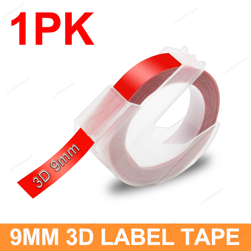 Mini Label Printer B90 Portable 3D Embossing Label Maker Similar as Dymo 12965 Manual Label Machine Or 1PK Dymo 3D Label Tape: GRAY