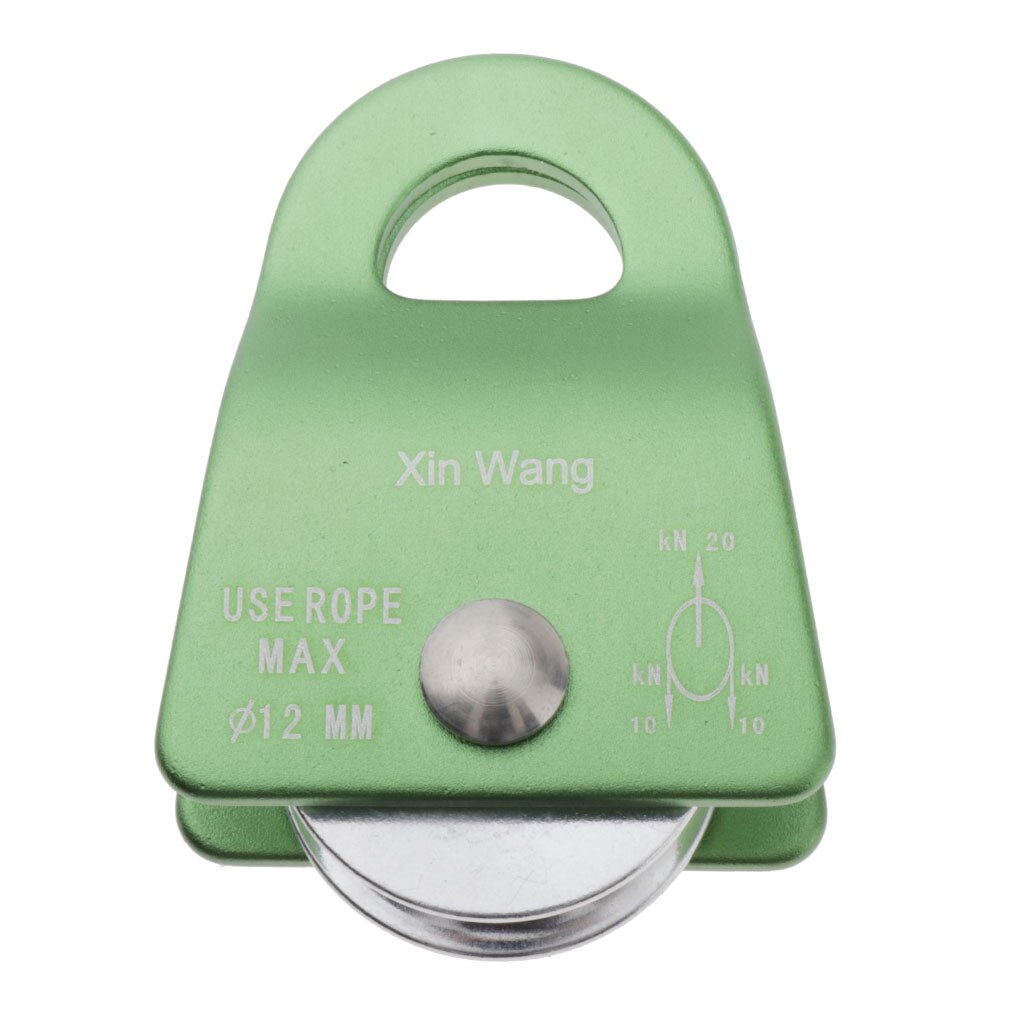 20KN Single Pulley fr Hauling System Climbing Rescue Dragging Arborist: Green