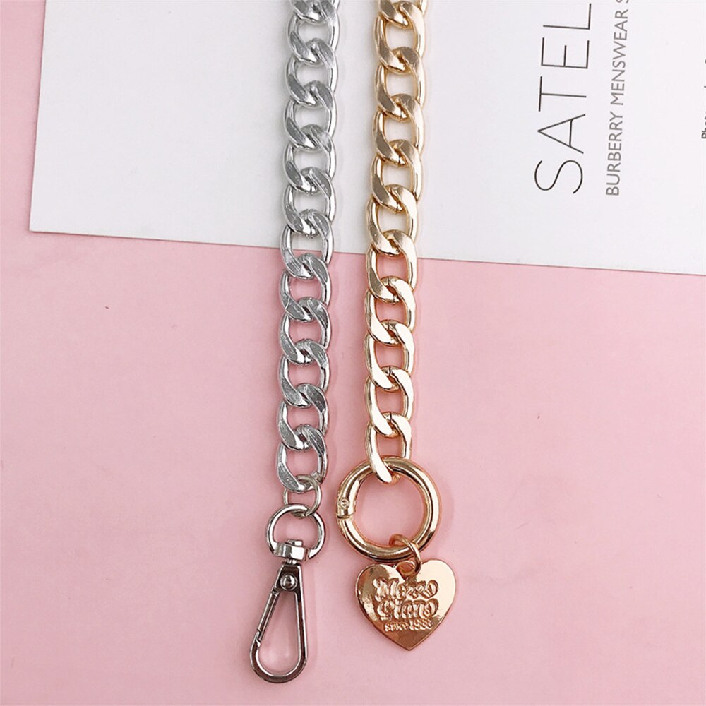 Electroplated Metal Love Chain Keychain Mobile Phone Strap Phone Case Decoration Love Hand Handmade Craft Jewelry Accessories