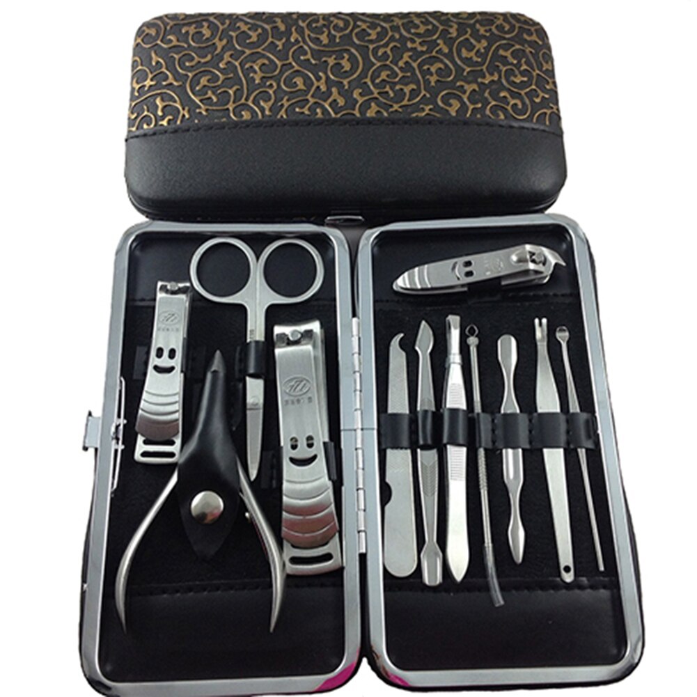12 -delige manicureset, manicure-pedicureset, nagelknipper, schaar, verzorgingsset
