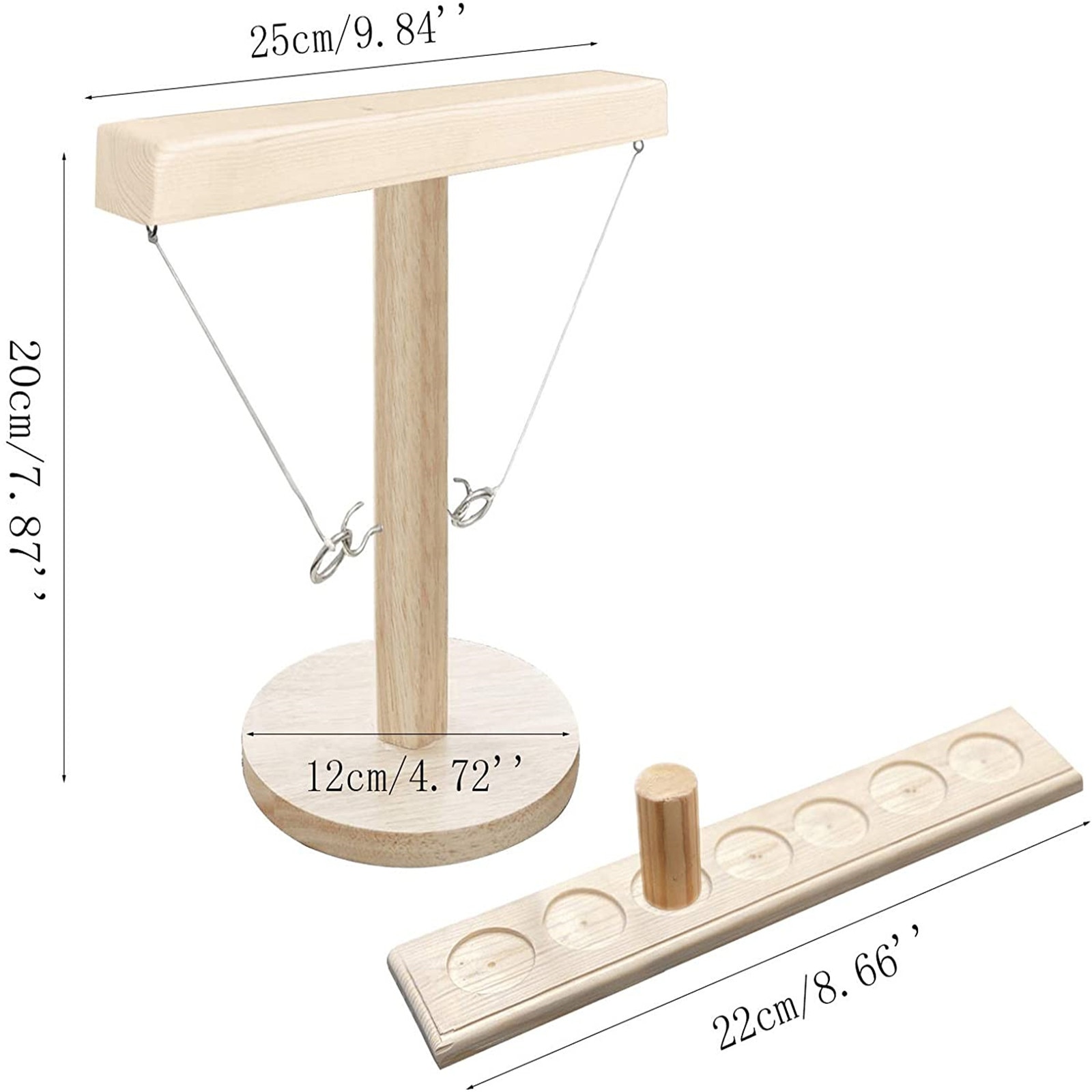 Party toys Leisure Industrial Style Bar Drink Shop Handmade Wooden Ring Toss Hooks Fast-paced Interactive Game For Bars Home: F
