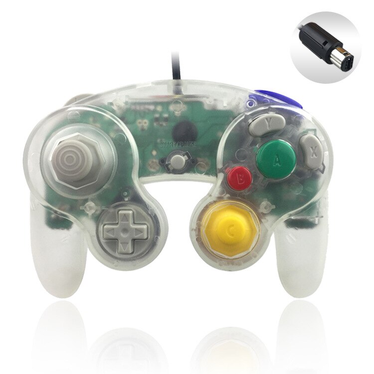 Wired USB/GC Controller For NGC Gamecube For Nintendo Switch Controller Adapter for NGC Gamepad Controle PC GC Handheld Joystick: Clear