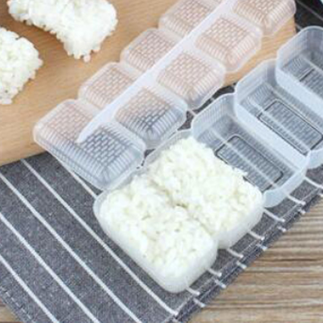 Sushi mögel japan nigiri risboll plast sushi mögel 5 rullar tillverkare non stick press bento verktyg köketillbehör