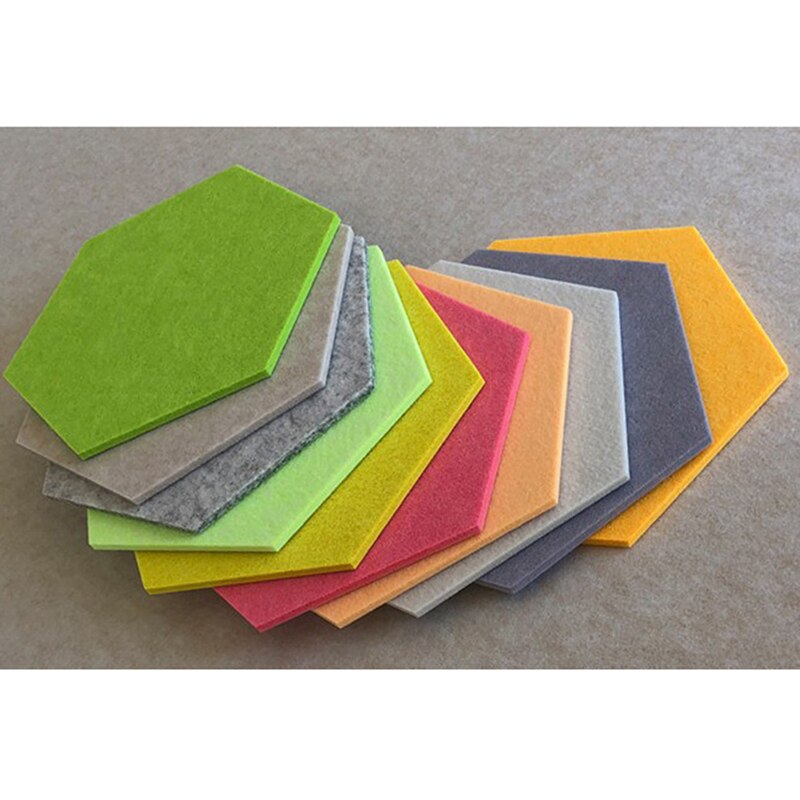 Hexagon Pad Cork Board/Pin Board 1 Pc Colorful Wall Tiles Memo Felt Board For Wall Stickers Home Decors