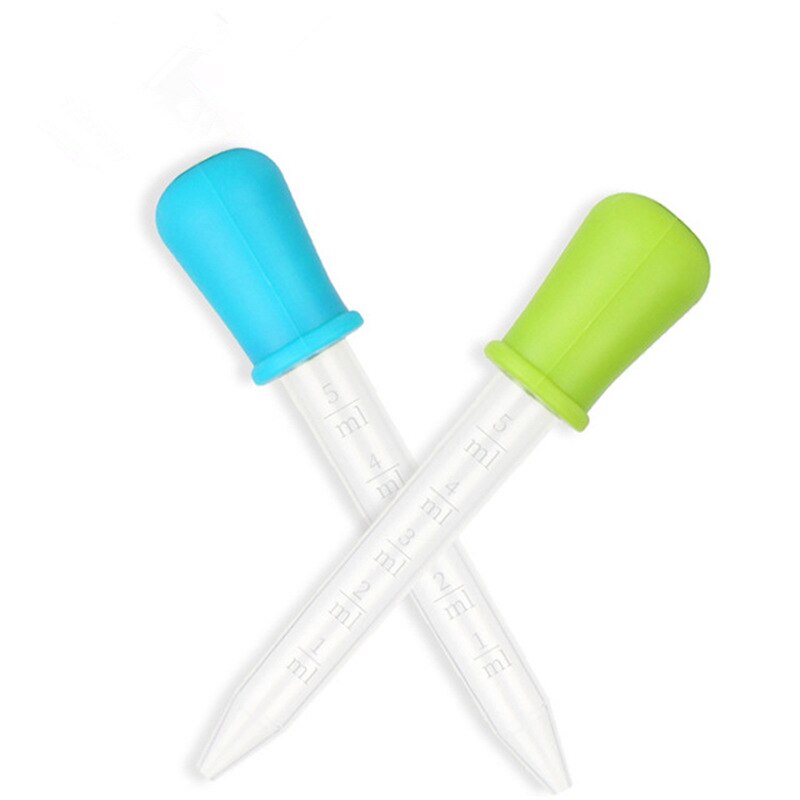 1/2/5/6/7Stck 5ML Baby Kleine Tropfer Medizin Zubringer Art Medizin Gerät silikon Pipette Flüssigkeit Lebensmittel Tropfer Kleinkind Utensilien: 2Stck zufällig