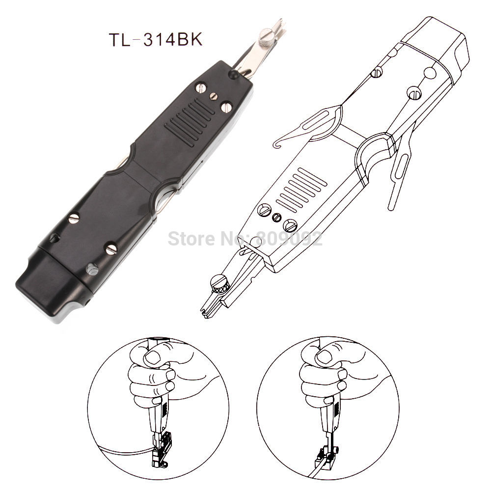 Portable TL-314BK used on FOR Krone 110 Style Impact Punch Down Tool IDC Network Telephone Insertion