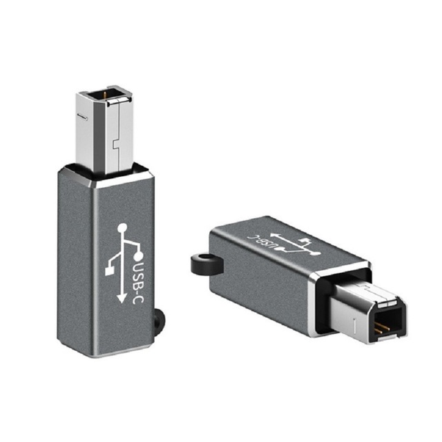 USB Typ C Buchse auf USB B Stecker Adapter für Scanner Drucker Konverter USB C Datenübertragungsadapter für Midi- Regler Tastatur: Grün