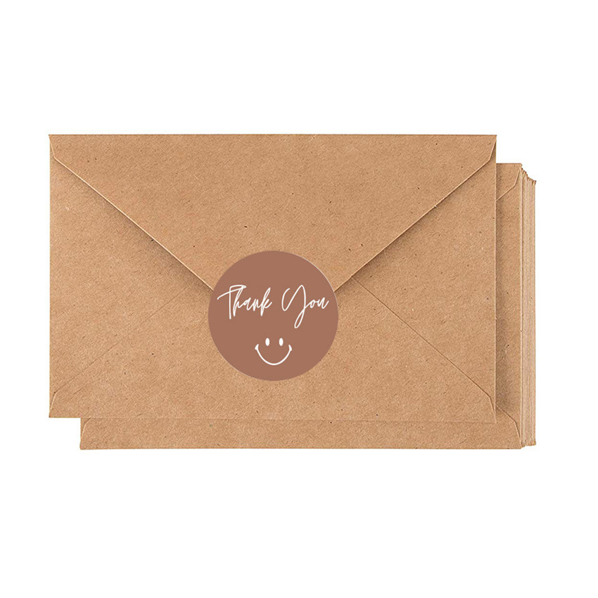 50-500pcs Pink Thank You Stickers for packaging Envelope Seal Labels Handmade decor for Small Business Stationery Sticker