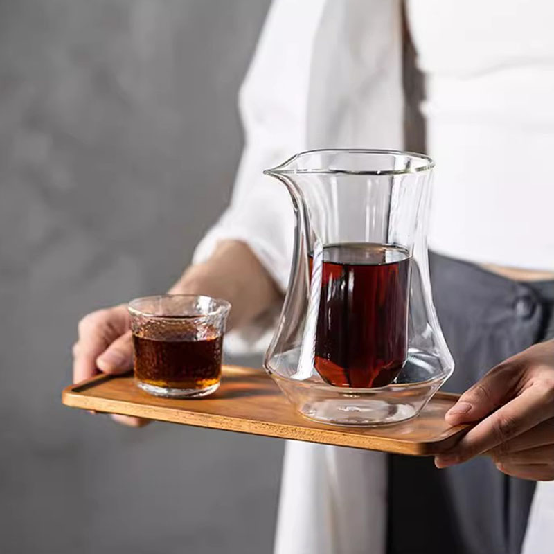 300ml Hangende Oor Koffie Delen Pot Transparant Dubbellaags Glas Handgebrouwen Koffiepot Huishoudelijke Koffie Proeverij Cup