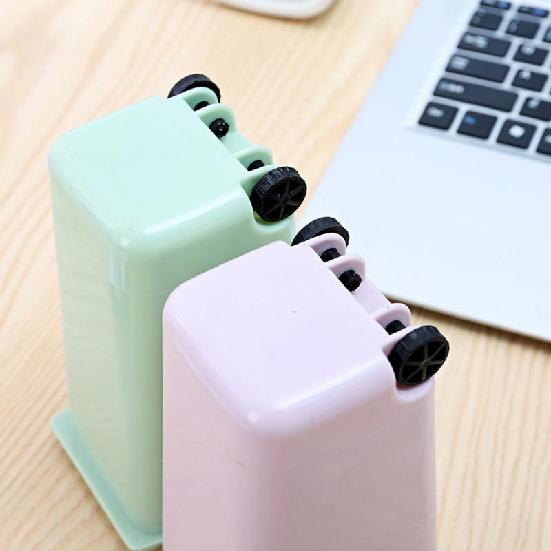 Household Office Wheelie Mini Trash Can Desktop Plastic Bucket Dustbin Mini Waste Bins Tabletop Trash Box Home Storage
