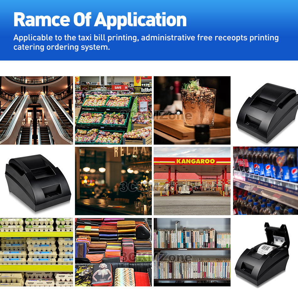 58mm thermal receipt printer 58mm usb bill thermal barcode printer usb pos system For Resaurant Supermarket Store