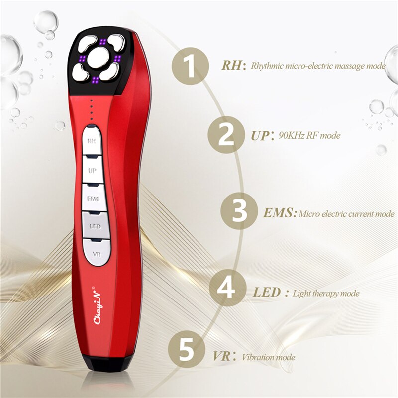 Hoge Frequentie Trillingen Rf Photon Therapie Schoonheid Machine Skin Whitening Gezicht Lifting Rimpel Verwijderen Mee-eters Gezicht Massager