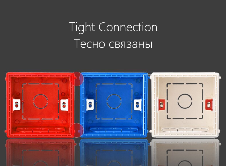 Mounting Box Cassette Switch Socket Junction Box Hidden Concealed Internal Mounting Box Type 86 White Red Blue Box