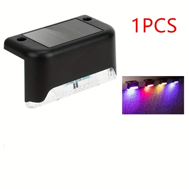 Tuin Wandlampen Outdoor Solar LED Licht 4 Stuks Solar Dek Faily Licht voor Dek Stap Reling Muur Patio Trap Yard decoratie: WHITE