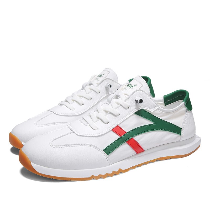 Best Selling Mens Golf Shoes Pu Leather Gym Shoes for Men Comfortable Sports Shoes Men Anti-Slippery Golf Sneakers Man: White Green / 6.5
