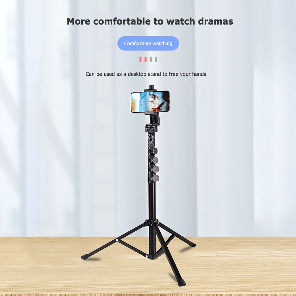4-section Mini Flexible 3D Gimbal Trigger Extendable Adjustable Telescopic Tripod for Smartphone Tablet Camera Stand