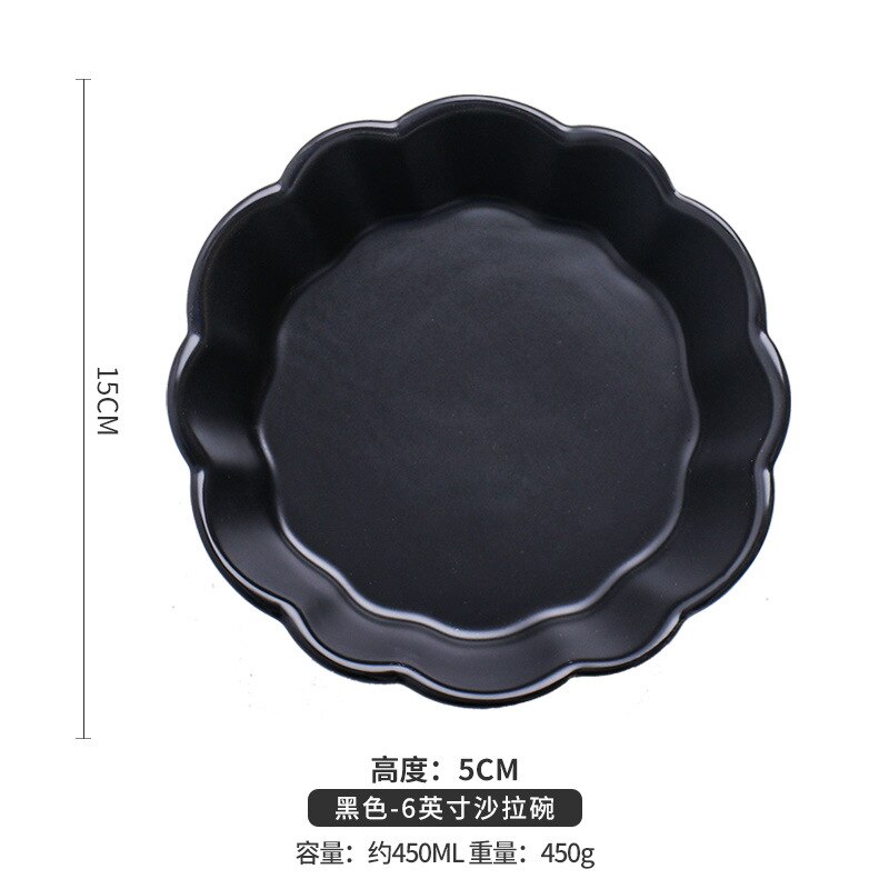 Ceramic Salad Bowl Net Red Cheese Baked Rice Baking Baking Bowl Fruit Dessert Home: Chocolate