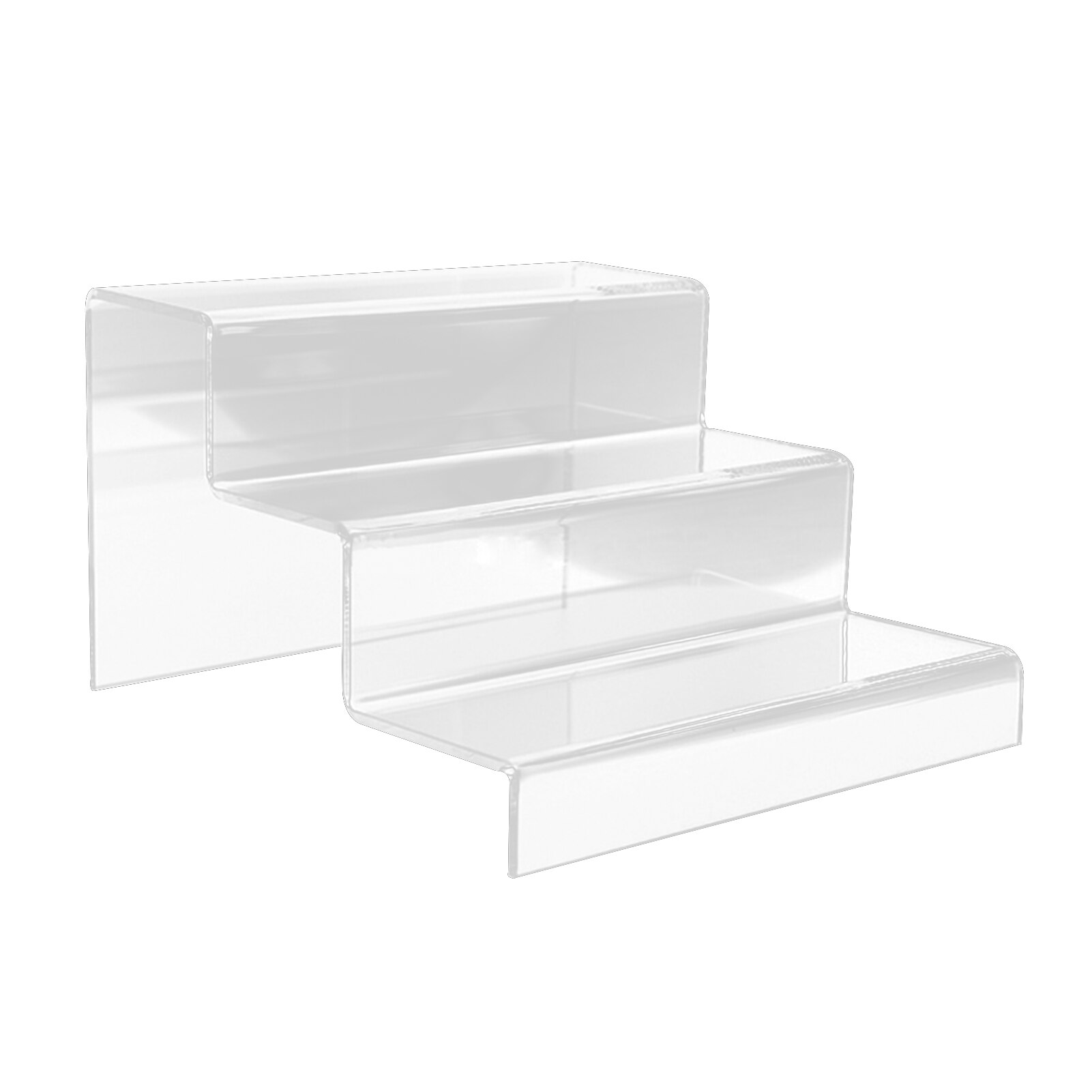 2/3 Stappen Ladder Display Stand Functie Acryl Riser Clear Duurzaam Schoenen Display Stand Plank Opvallende Verhoogde Laag: B