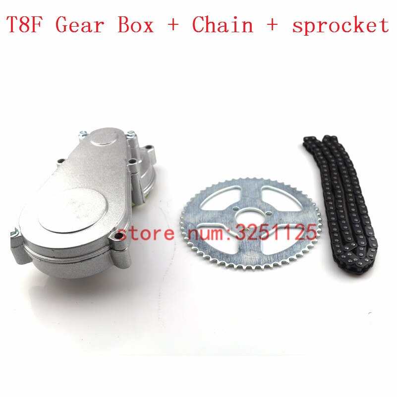 T8F liya front gearbox transmission gear box+t8f chain+Chain plate for Mini moto ATV 47cc 49cc pocket bike 2 stroke engine part