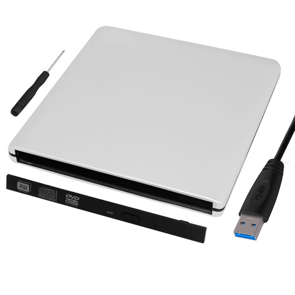 Slim Hard Plastic USB 3.0 SATA 9.5mm External DVD Enclosure CD-ROM Case For Laptop CD/DVD Optical Drive