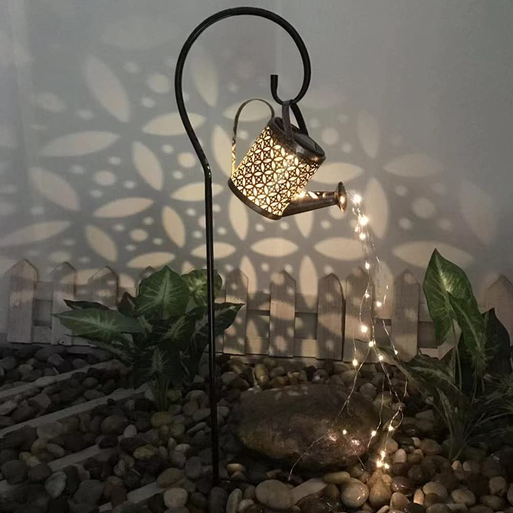 Luces LED de Arte de jardín, regadera Solar de hadas, regadera de riego, cadena de luces de decoración de jardín, nueva