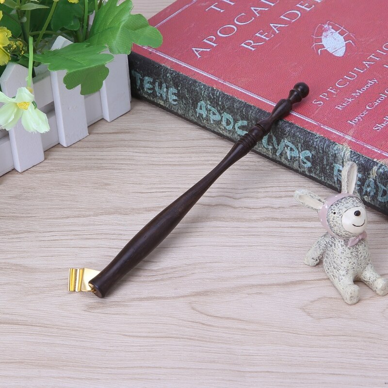 Træ engelsk skrå kalligrafi dip pen nib holder antik fyldepen