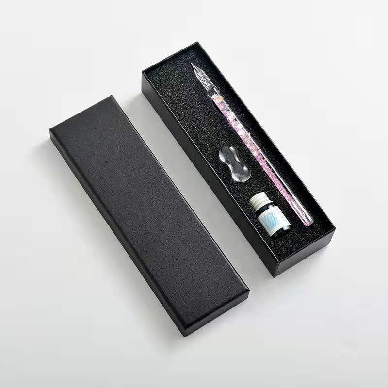 Quicksand Gradient Colour Glass Dip Pen 16 Style Student Stationery School Supplies Writing Printing Fountain Pen School: 7