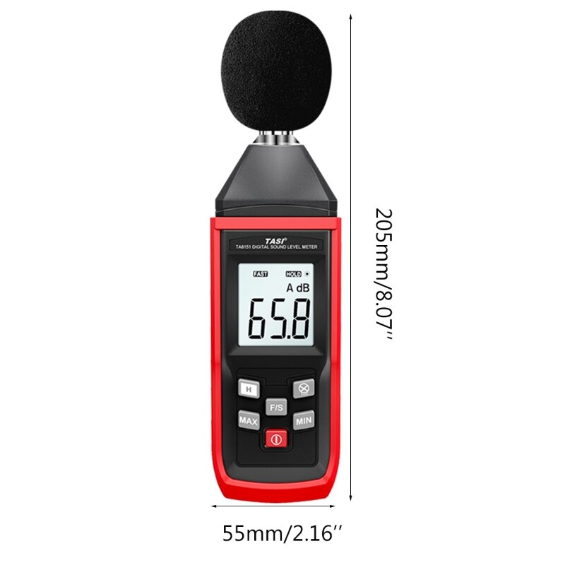 Digital Sound Level Meter Noise Tester Decible Monitor 30-130dB Meten J6PC