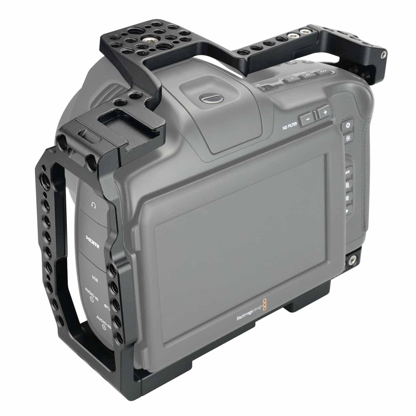 Magicrig Camera Full Kooi Voor Bmpcc 6K Pro Met Arri Lokaliseren Gat &amp; Koude Schoen, voor Blackmagic Pocket Cinema Camera 6K Pro